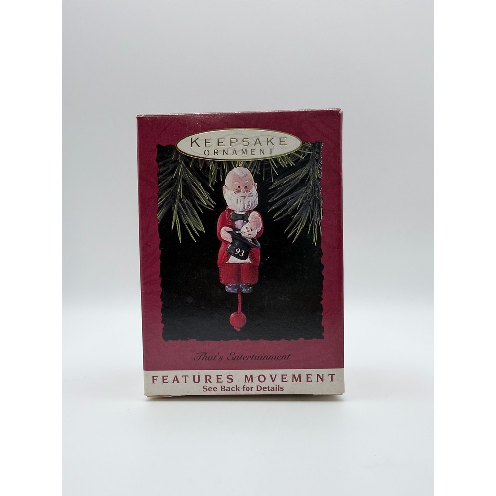 Hallmark Keepsake Ornament 1993 Santa That's Entertainment Features Movement